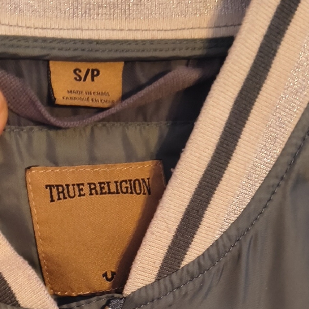 True Religion Women’s Long Bomber Jacket - Balsam Green - Size S - Picture 3 of 12